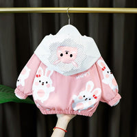 Girls All-match Casual Male Baby Female Baby Multicolor Cartoon Jacket