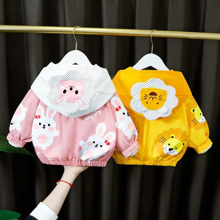 Girls All-match Casual Male Baby Female Baby Multicolor Cartoon Jacket