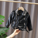 Autumn And Winter Kids' Western Style Leather Jacket