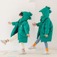 Cartoon dinosaur children's down jacket