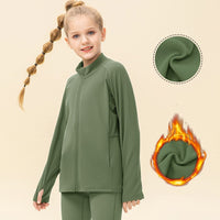 Kids' Warm Yoga Suit Zipper Running