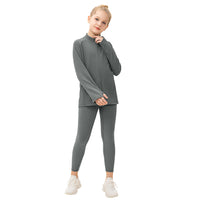 Kids' Warm Yoga Suit Zipper Running