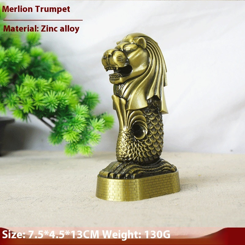 Tourist Souvenir Metal Crafts Merlion Model Ornaments